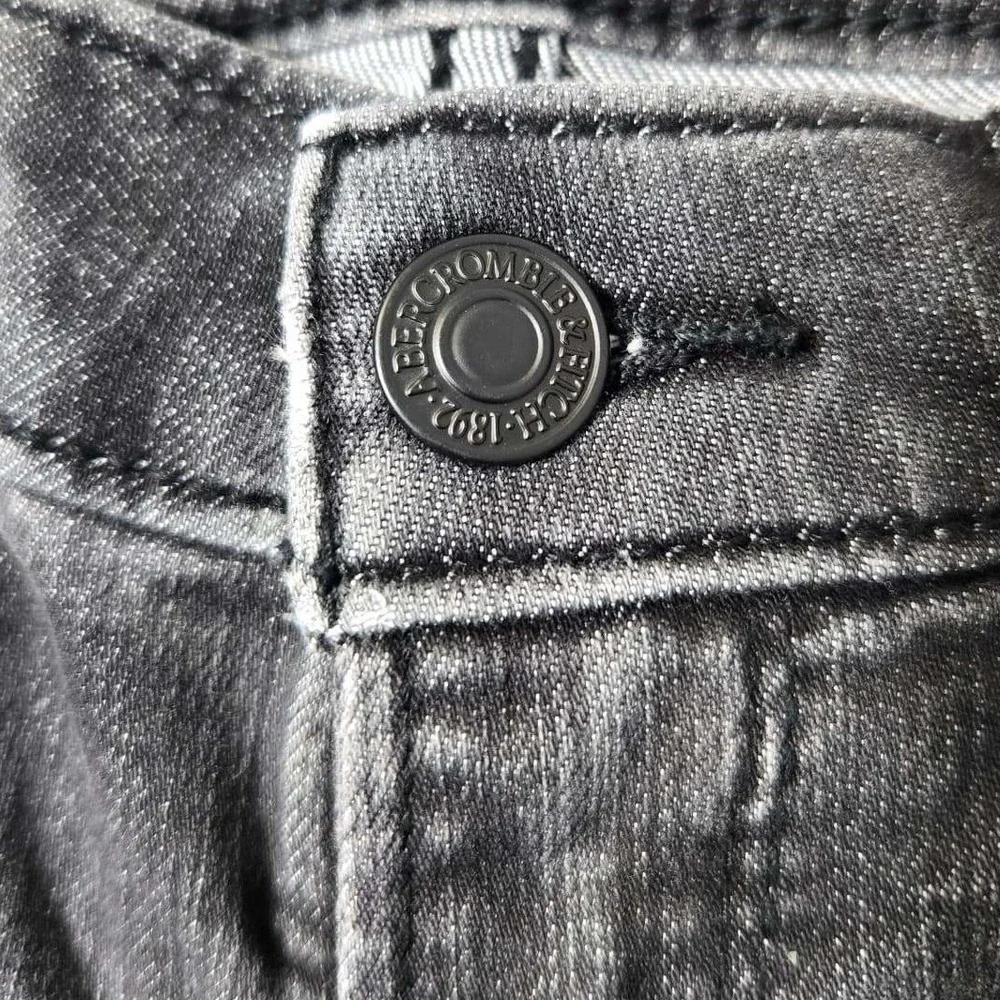 Abercrombie‎ & Fitch Super Skinny Ankle High Rise Womens 0/25 Faded Black Jeans